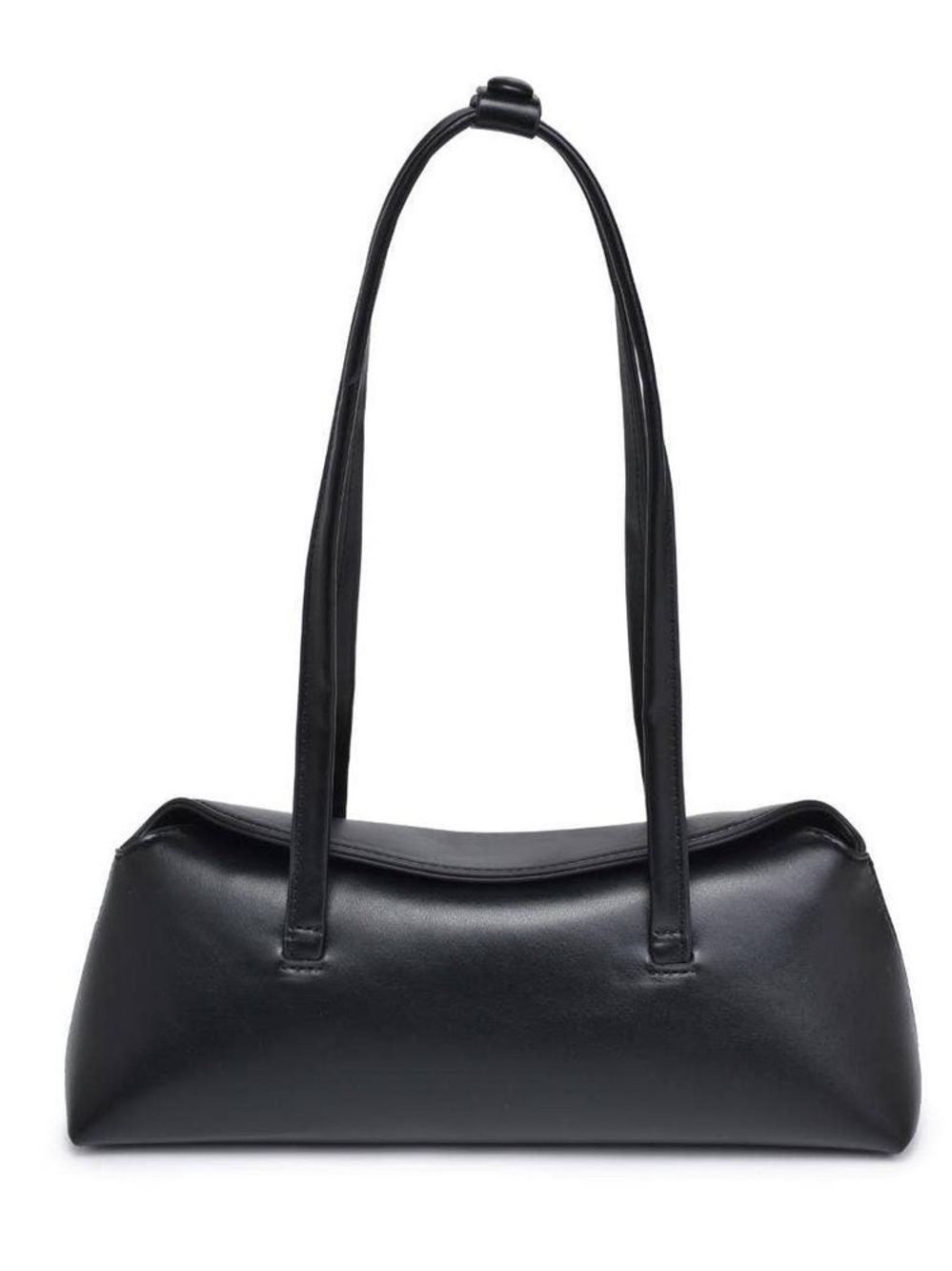 Urban Expressions Black Leather Shoulder Bag - Picture 4 of 6